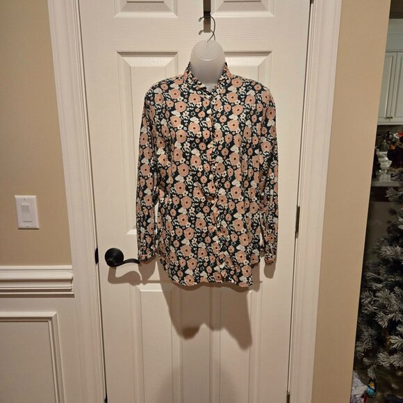 Trovata Birds of Paradis Groundcover Floral Button Down Floral Helena Blouse - Picture 8 of 13